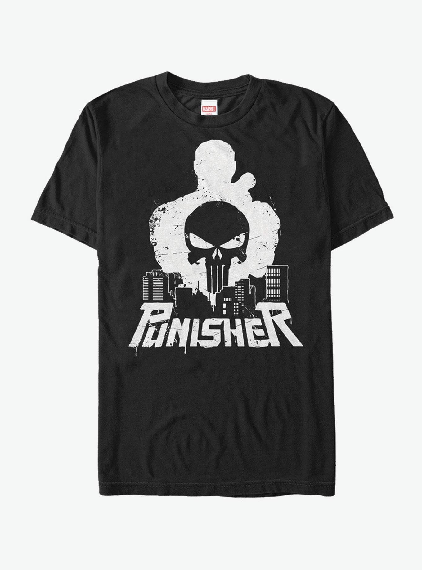 Marvel The Punisher Cityscape T-Shirt, BLACK, hi-res