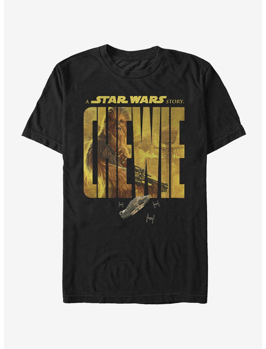 Star Wars Chewie Name Movie Poster T-Shirt, BLACK, hi-res