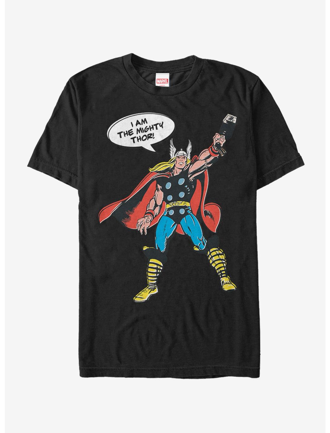 Plus Size Marvel I am the Mighty Thor T-Shirt, BLACK, hi-res