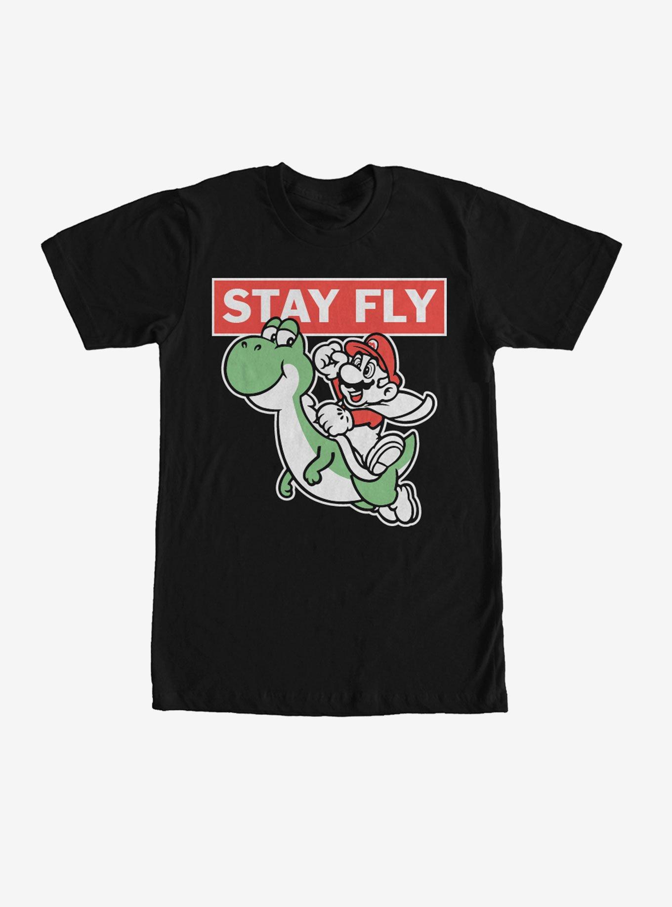 Nintendo Mario Stay Fly T-Shirt, BLACK, hi-res