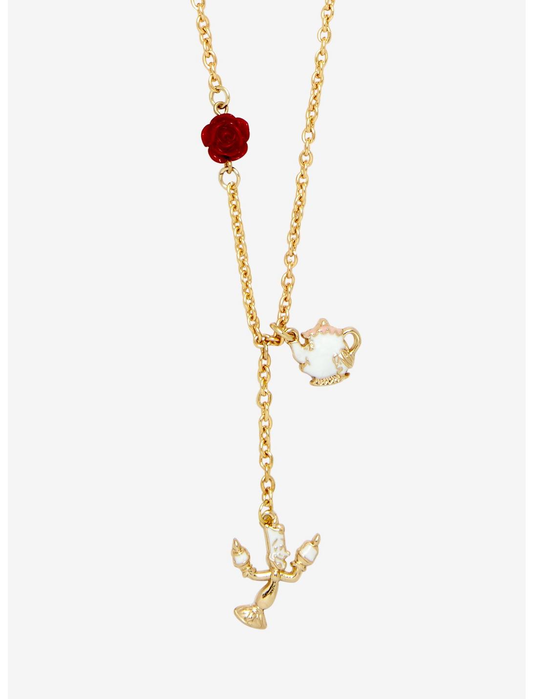 Disney Beauty And The Beast Mrs Potts & Lumiere Necklace, , hi-res