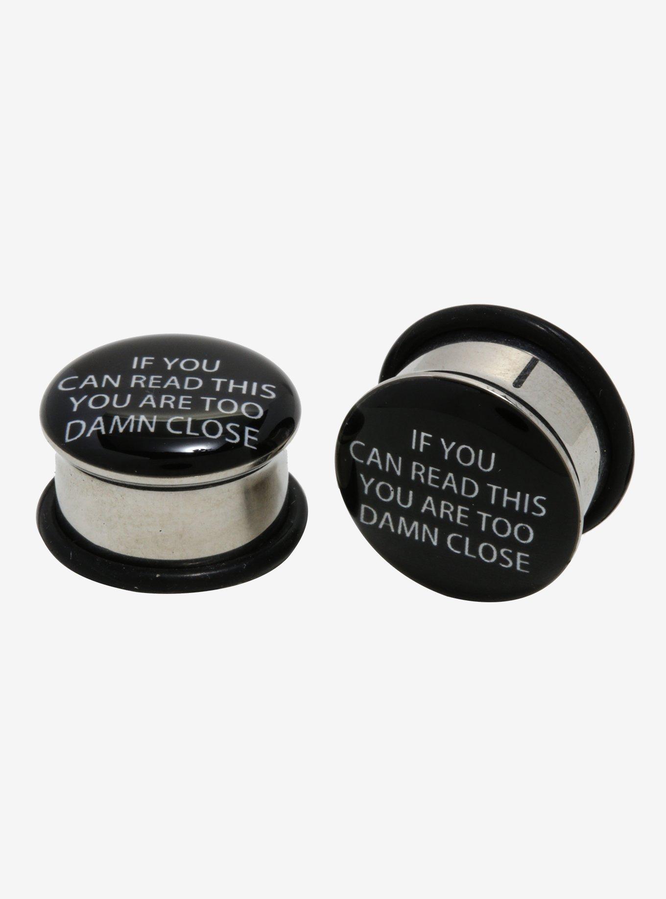 Flare Tunnel Too Close Quote Plug 2 Pack, SILVER, hi-res