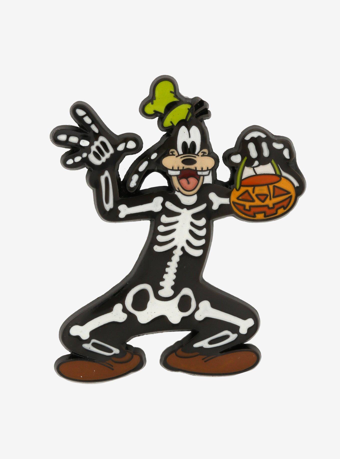 Loungefly Disney Goofy Skeleton Glow-in-the-Dark Enamel Pin