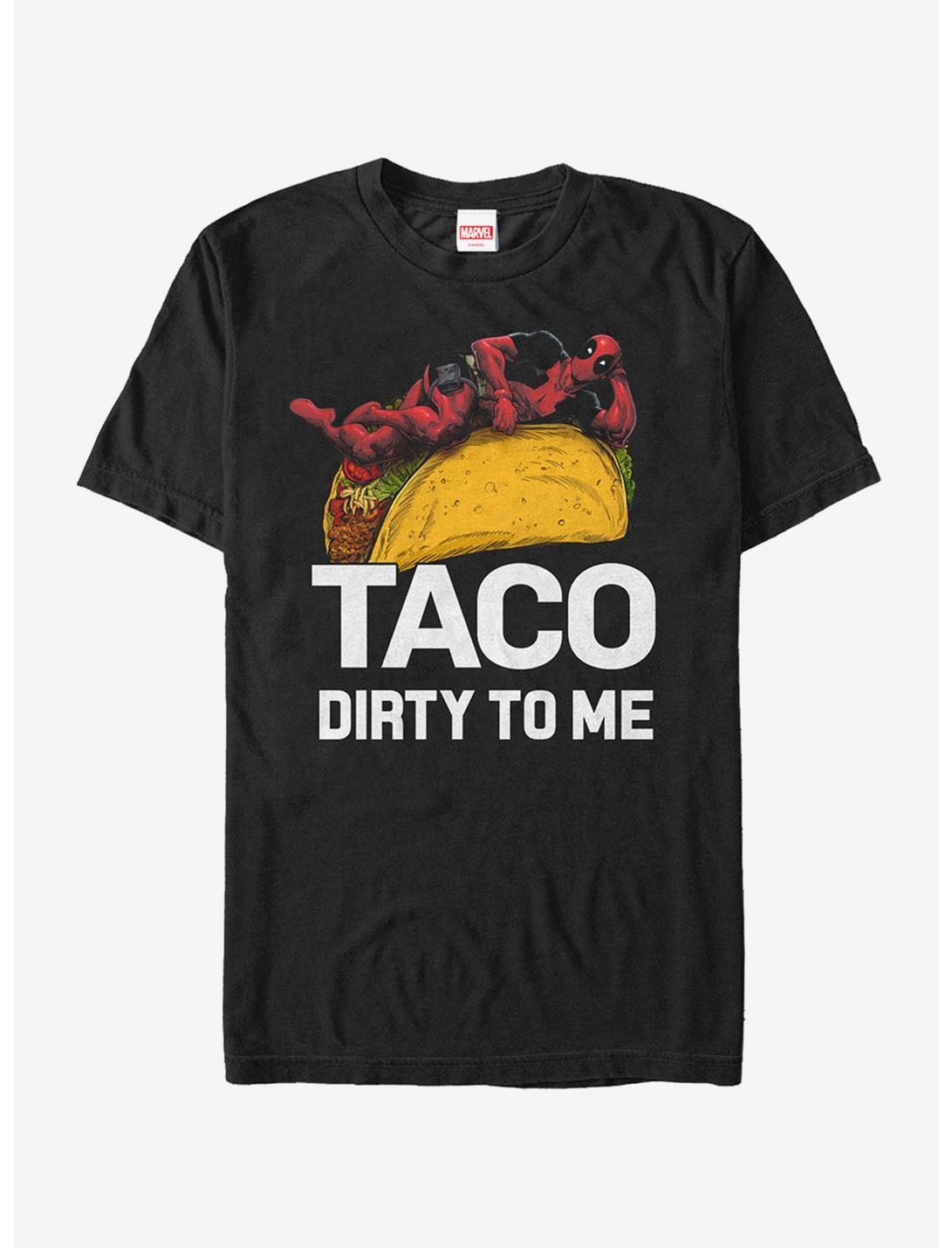 Marvel Deadpool Taco Dirty to Me T-Shirt, BLACK, hi-res