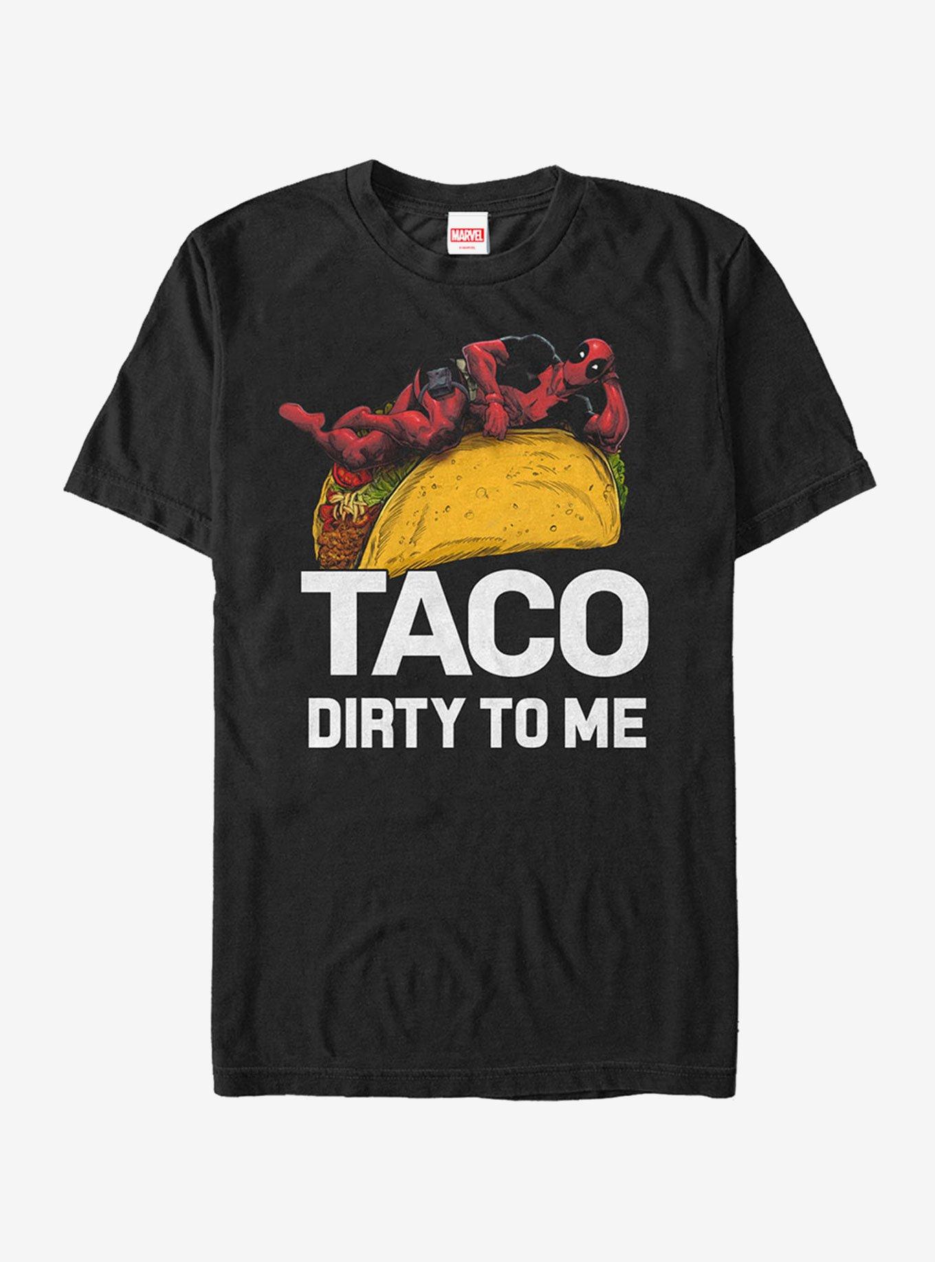 Marvel Deadpool Taco Dirty to Me T-Shirt, BLACK, hi-res