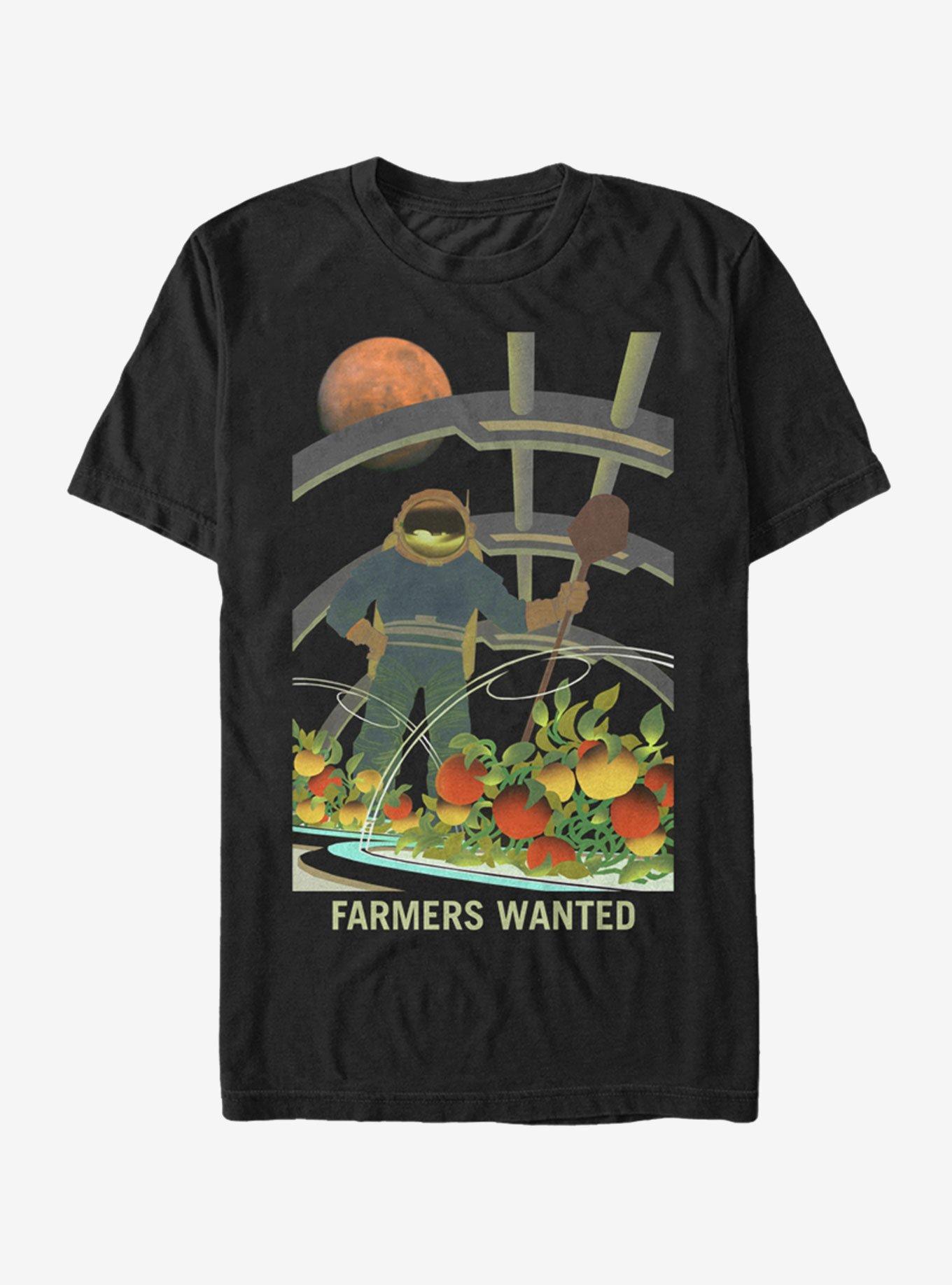 NASA Mars Farmers Wanted T-Shirt, BLACK, hi-res