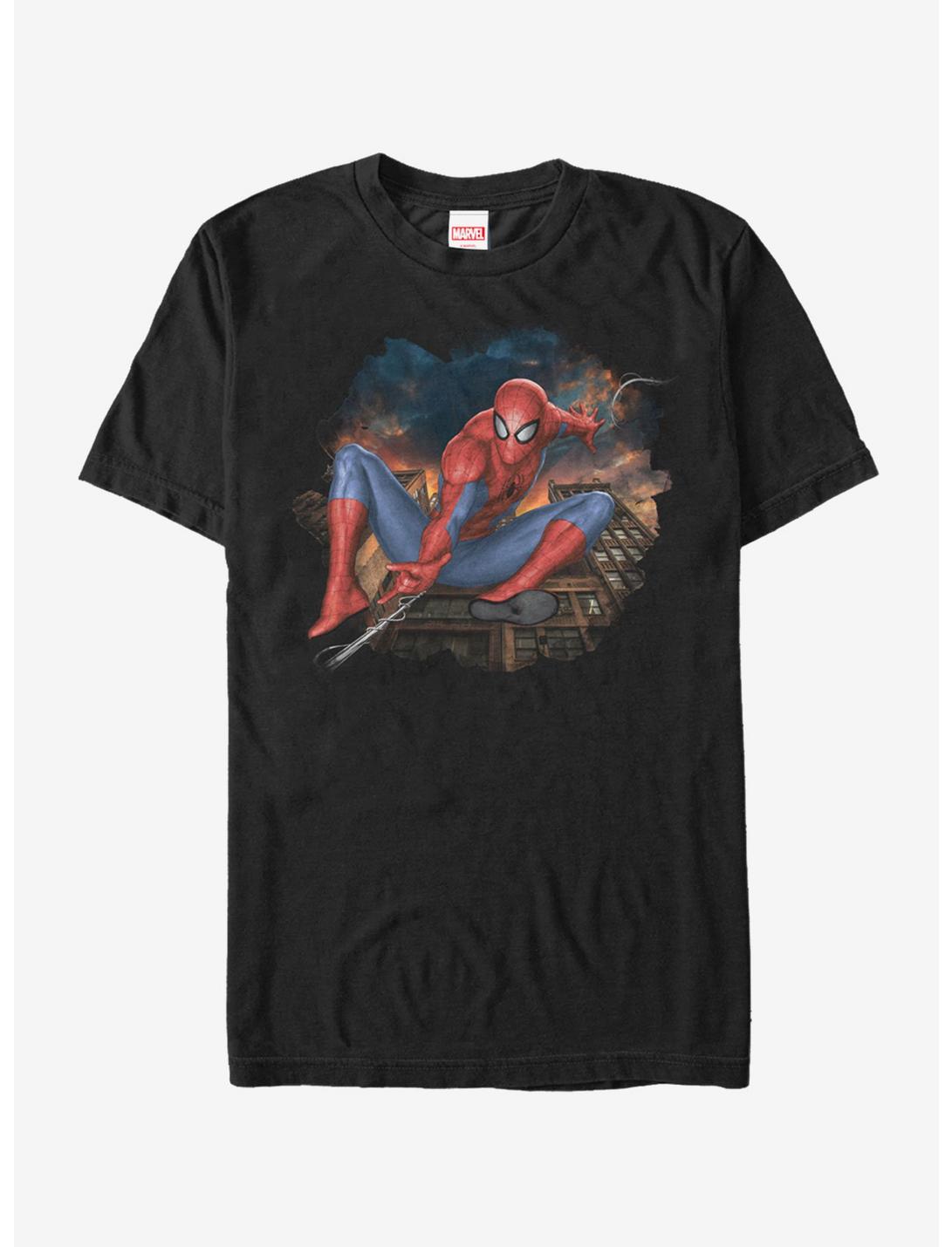 Marvel Spider-Man Web Leap T-Shirt, BLACK, hi-res