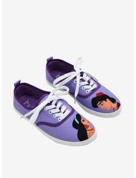 Plus Size Disney Aladdin Jasmine & Aladdin Lace-Up Sneakers, , hi-res