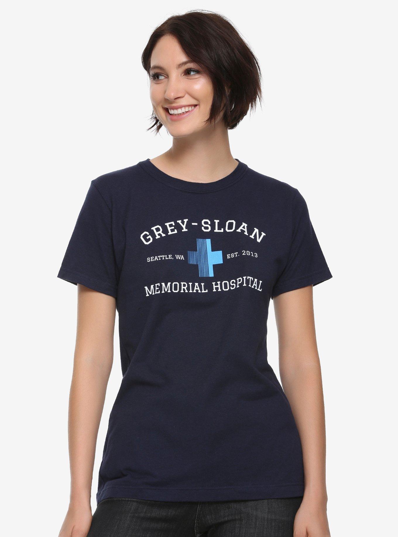 Grey's Anatomy Grey-Sloan Womens T-Shirt - BoxLunch Exclusive, BLACK, hi-res