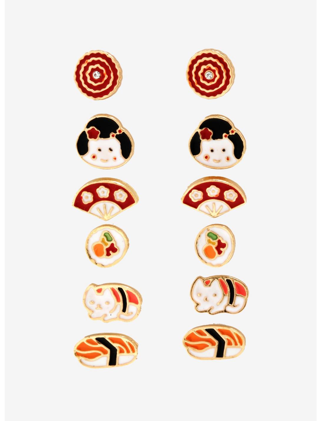 Sushi Cats Earring Set, , hi-res