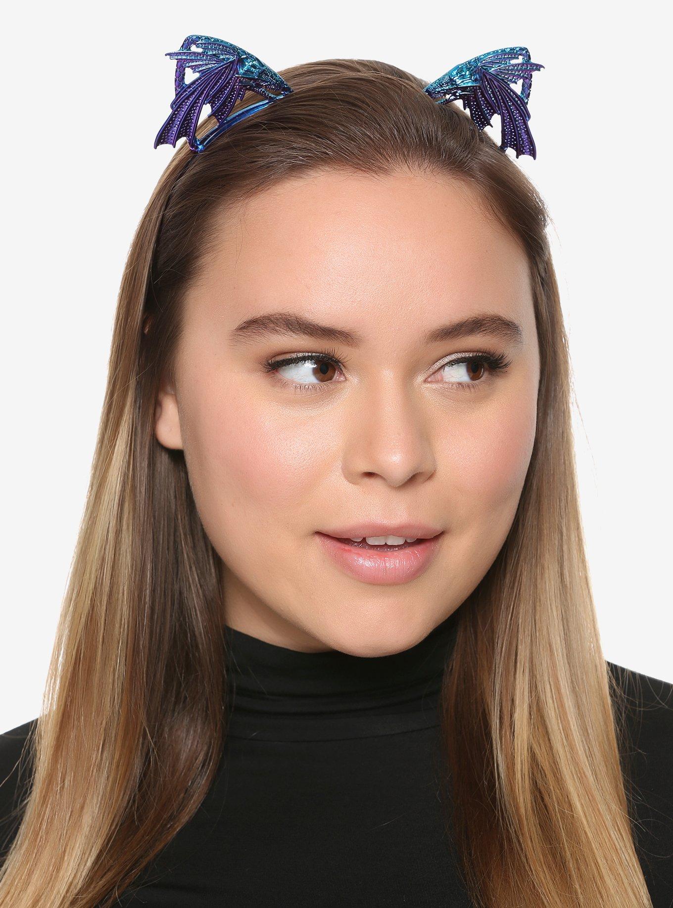 Anodized Dragon Wing Cat Ear Headband, , hi-res