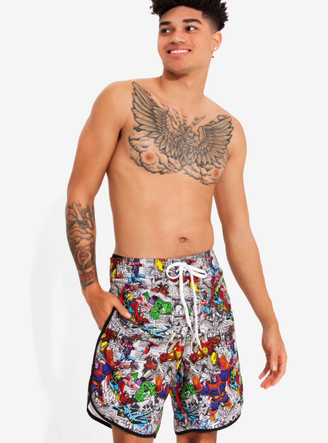 Mens marvel board on sale shorts