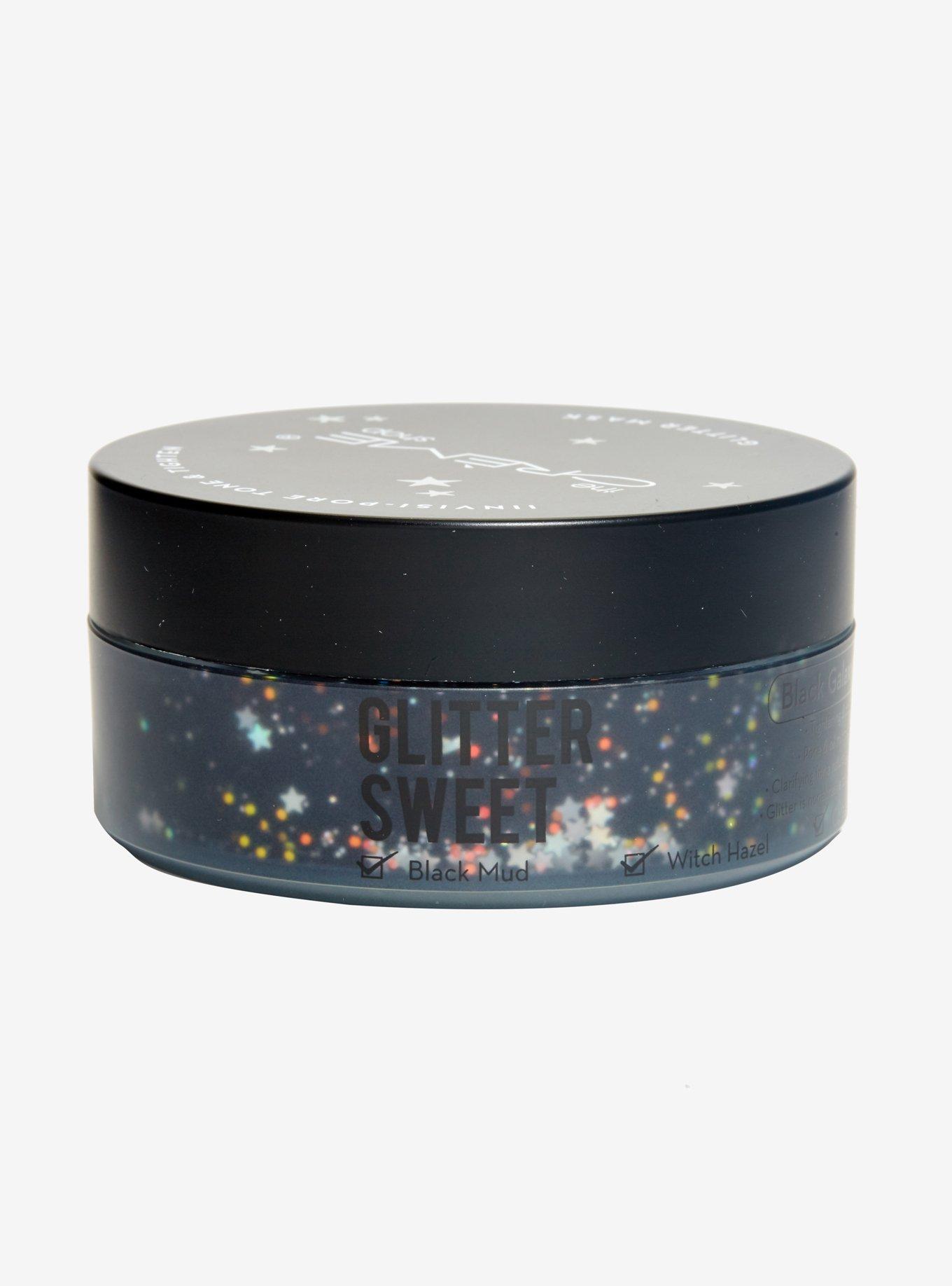 Black Galaxy Glitter Face Mask, , hi-res