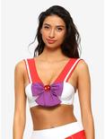 Sailor Moon Sailor Mars Cosplay Swim Top, WHITE  RED, hi-res