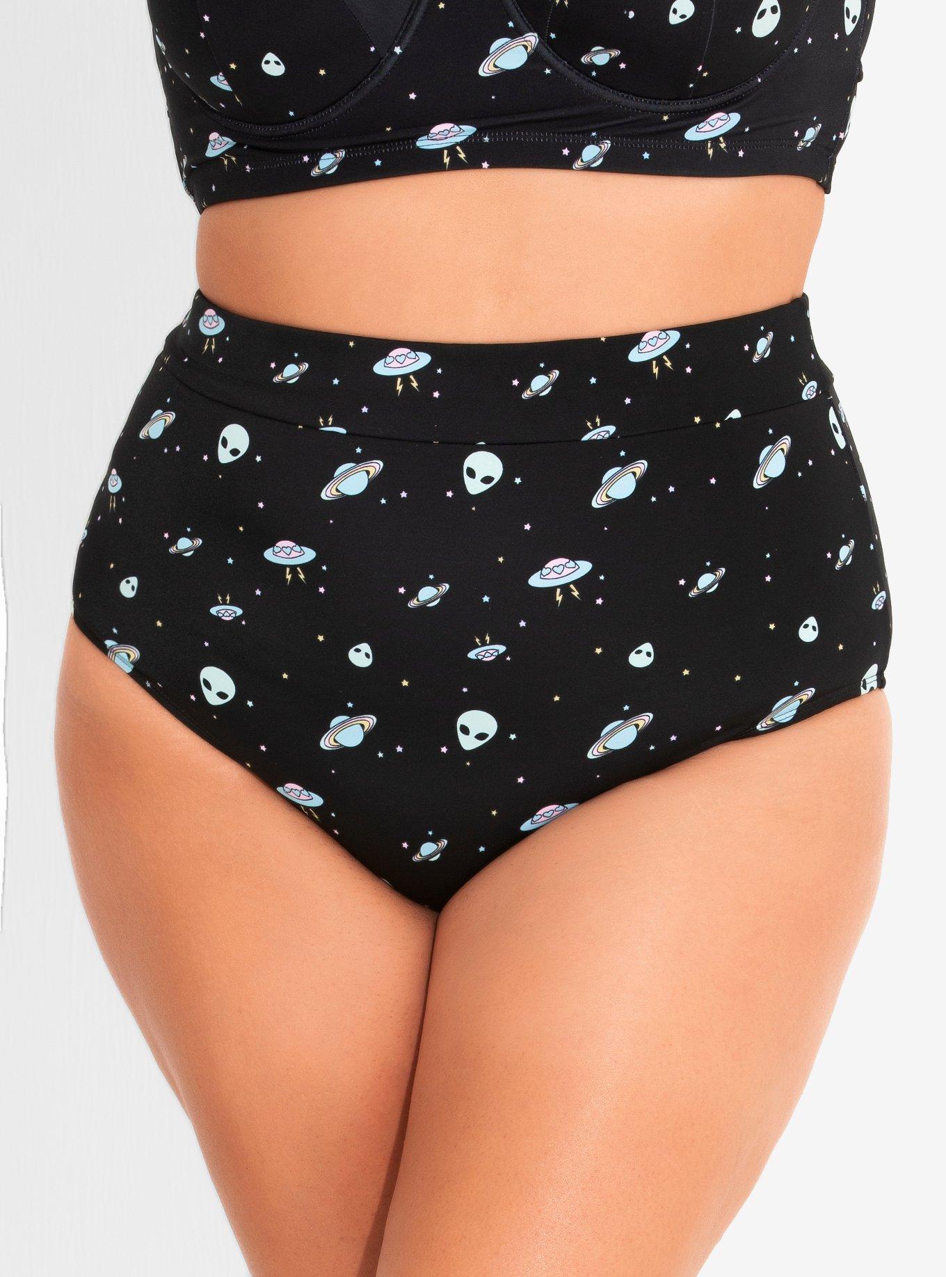 Alien Swim Bottoms Plus Size, BLACK, hi-res