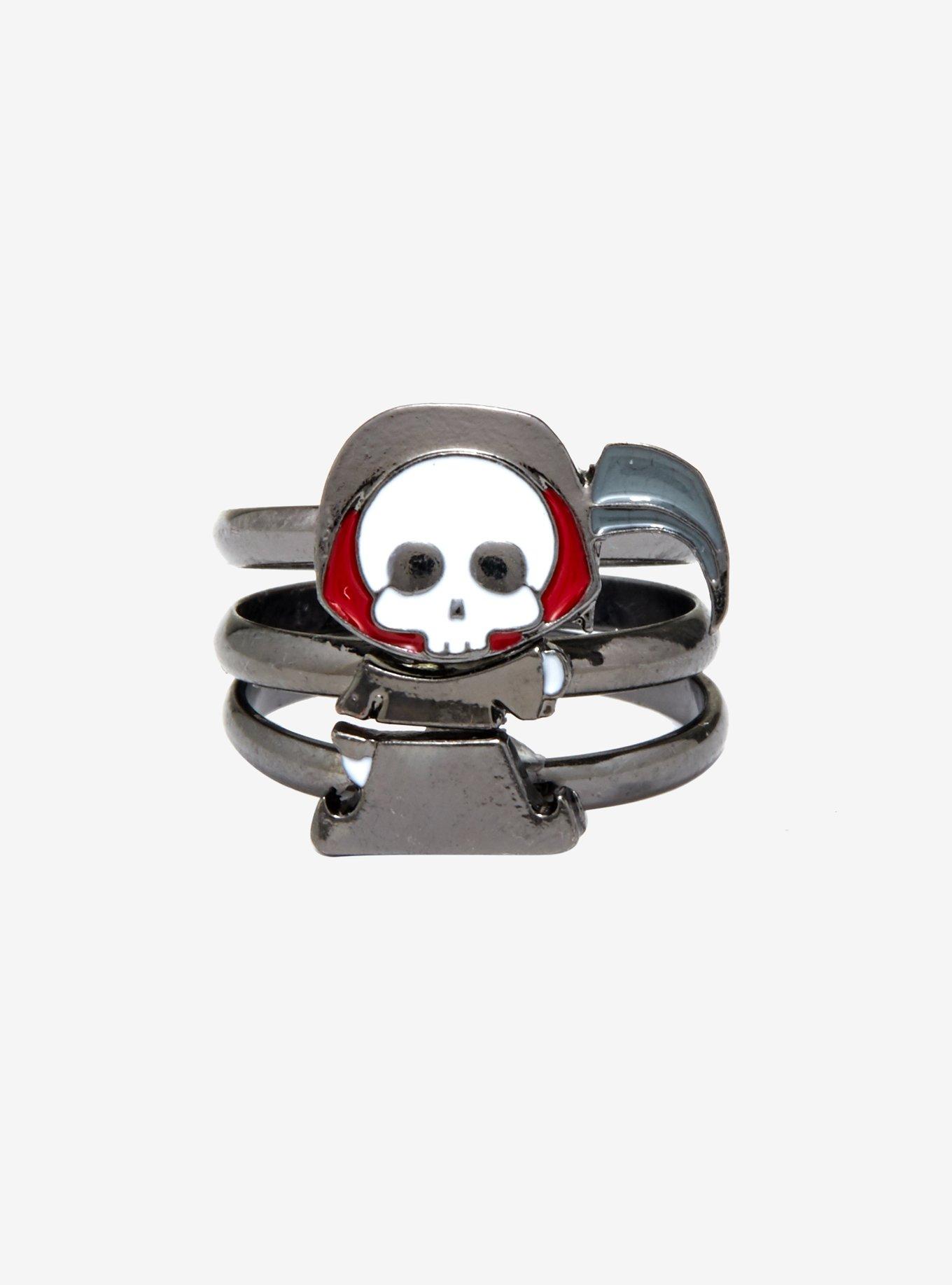 Chibi Death Stackable Ring Set, , hi-res