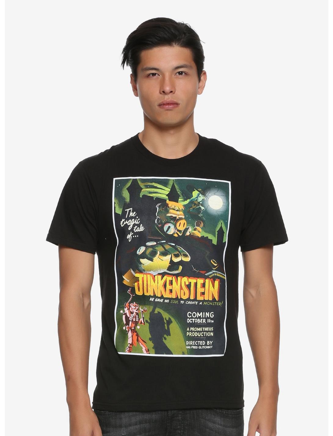 Overwatch Junkenstein Poster T-Shirt - BoxLunch Exclusive, BLACK, hi-res