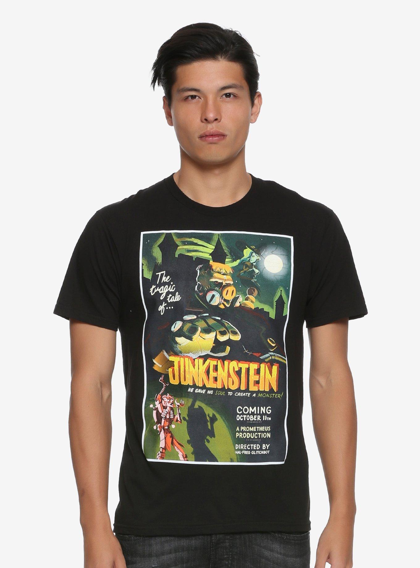 Overwatch Junkenstein Poster T-Shirt - BoxLunch Exclusive, BLACK, hi-res