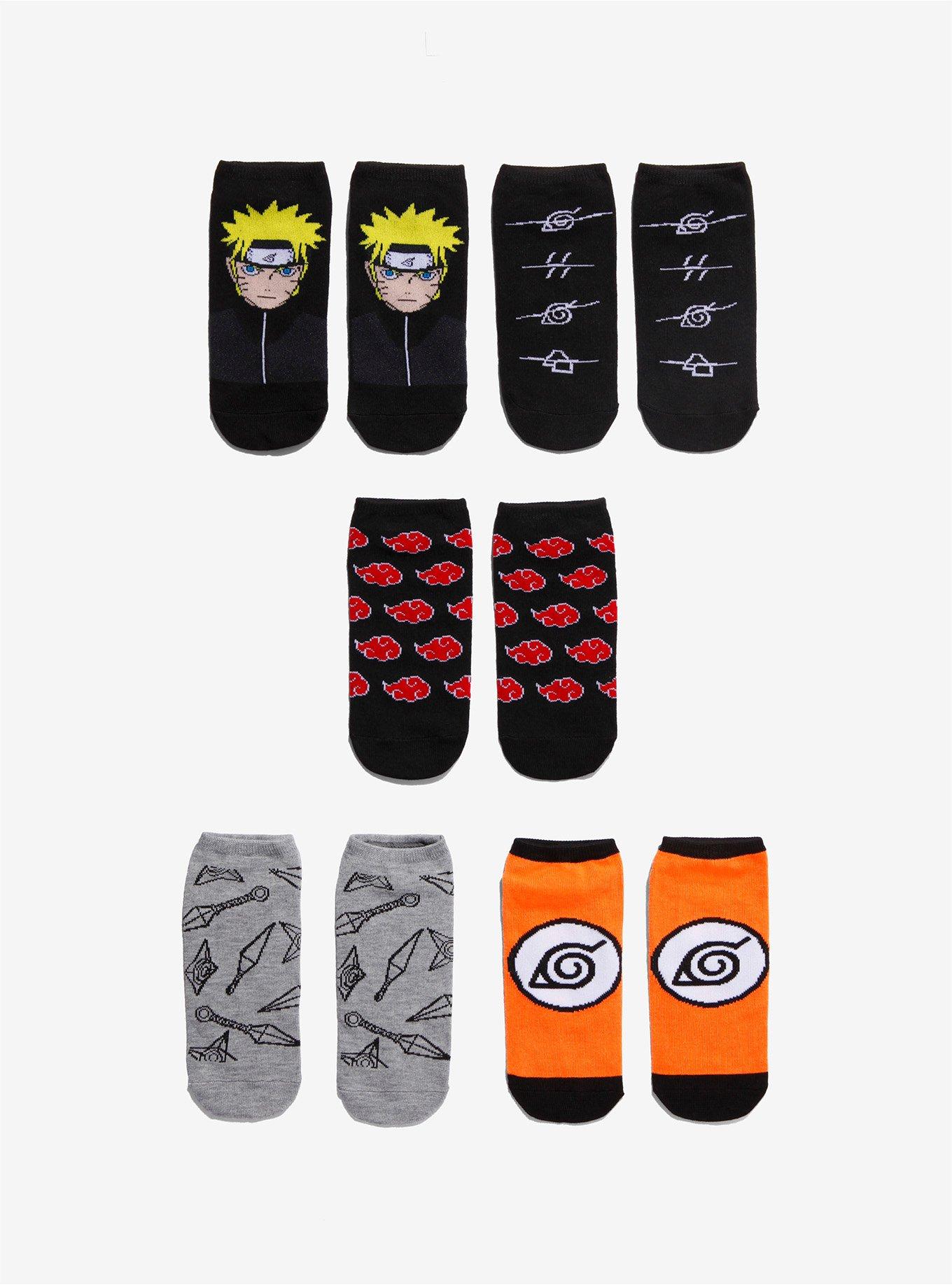 Naruto Kunai No-Show Socks 5 Pair | BoxLunch