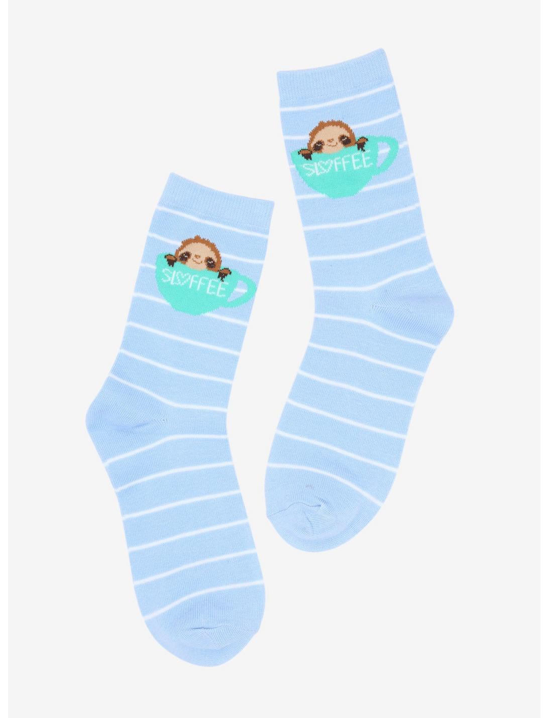 Sloth Coffee Socks, , hi-res