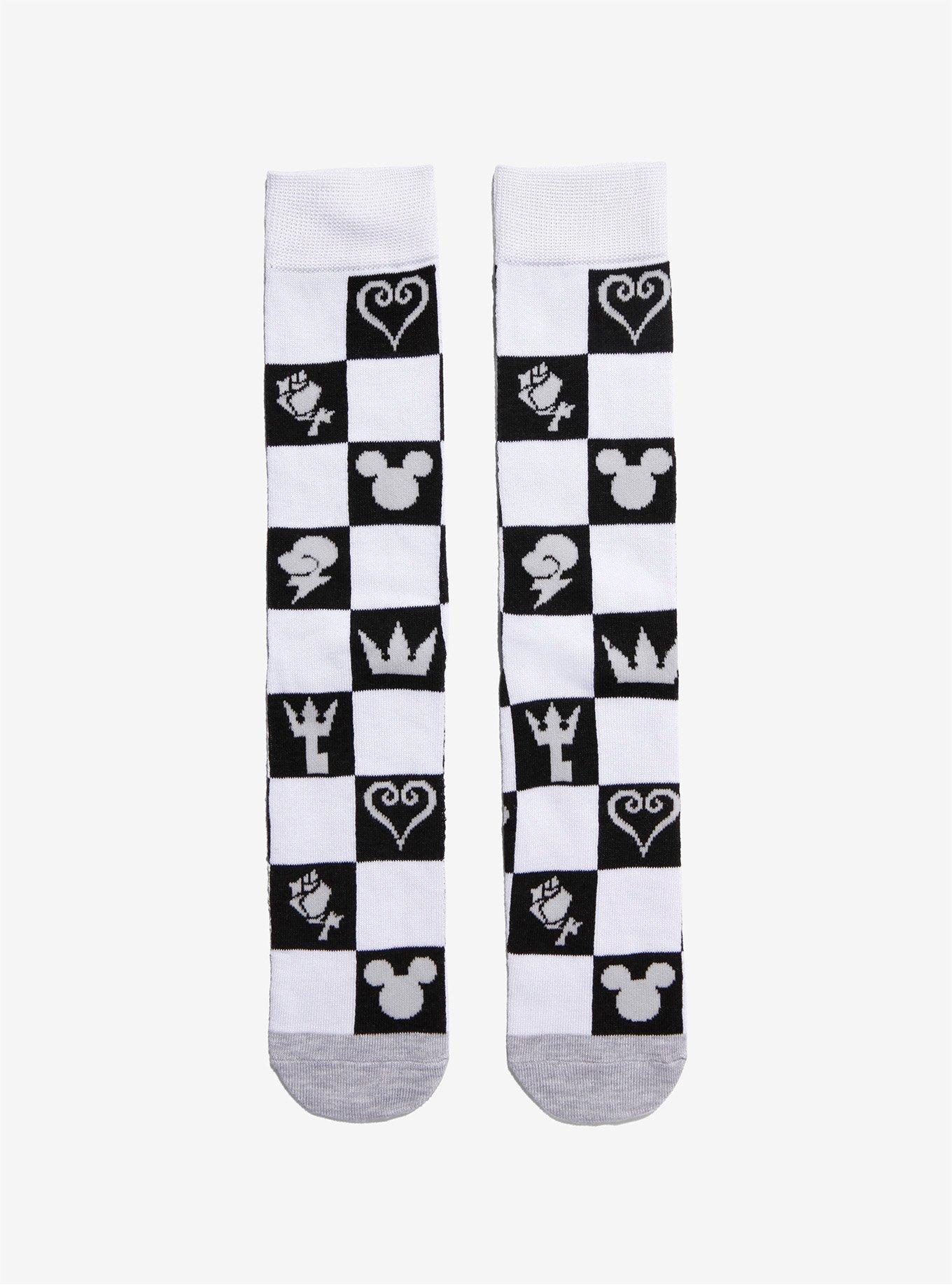 Disney Kingdom Hearts Checkered Icon Socks, , hi-res