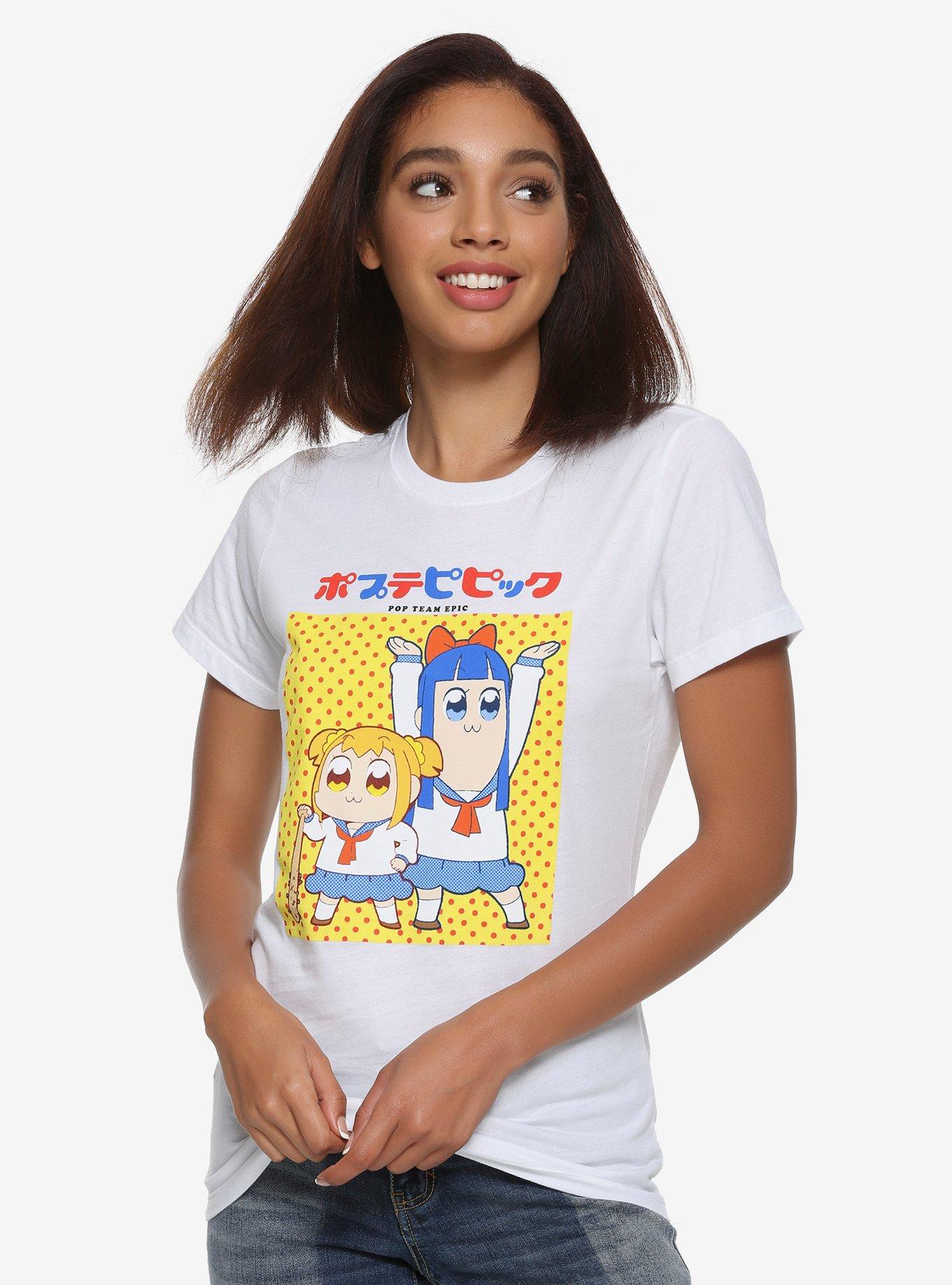 Pop Team Epic Baseball Bat Girls T-Shirt, MULTICOLOR, hi-res