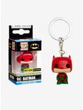 Funko DC Comics Batman Pocket Pop! Batman (Holiday) Key Chain Hot Topic Exclusive, , hi-res