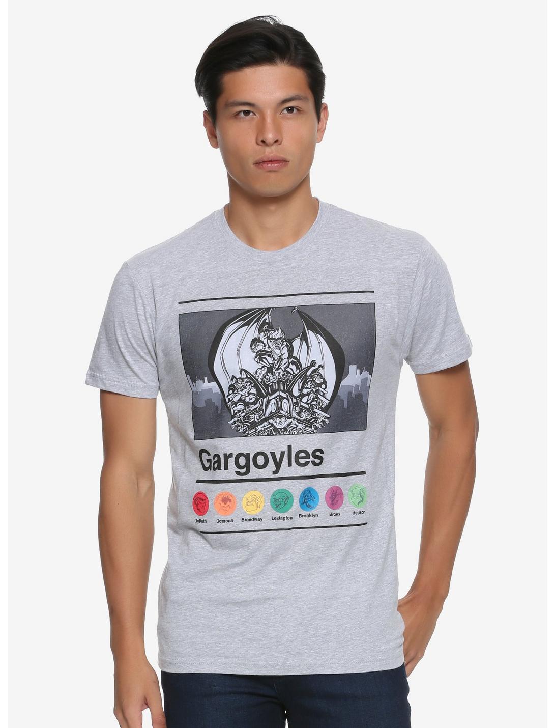 Disney Gargoyles New York Color T-Shirt - BoxLunch Exclusive, GREY, hi-res