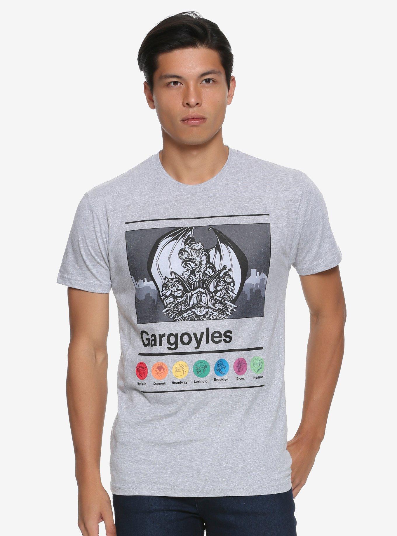 Disney Gargoyles New York Color T-Shirt - BoxLunch Exclusive, GREY, hi-res