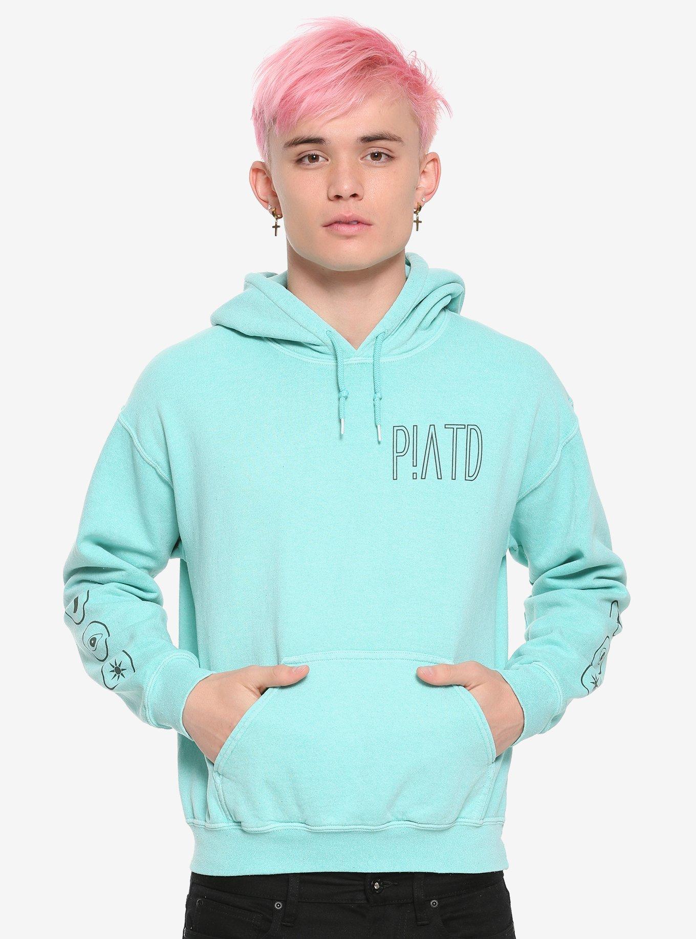 Panic! At The Disco Symbols Teal Hoodie, GREEN, hi-res