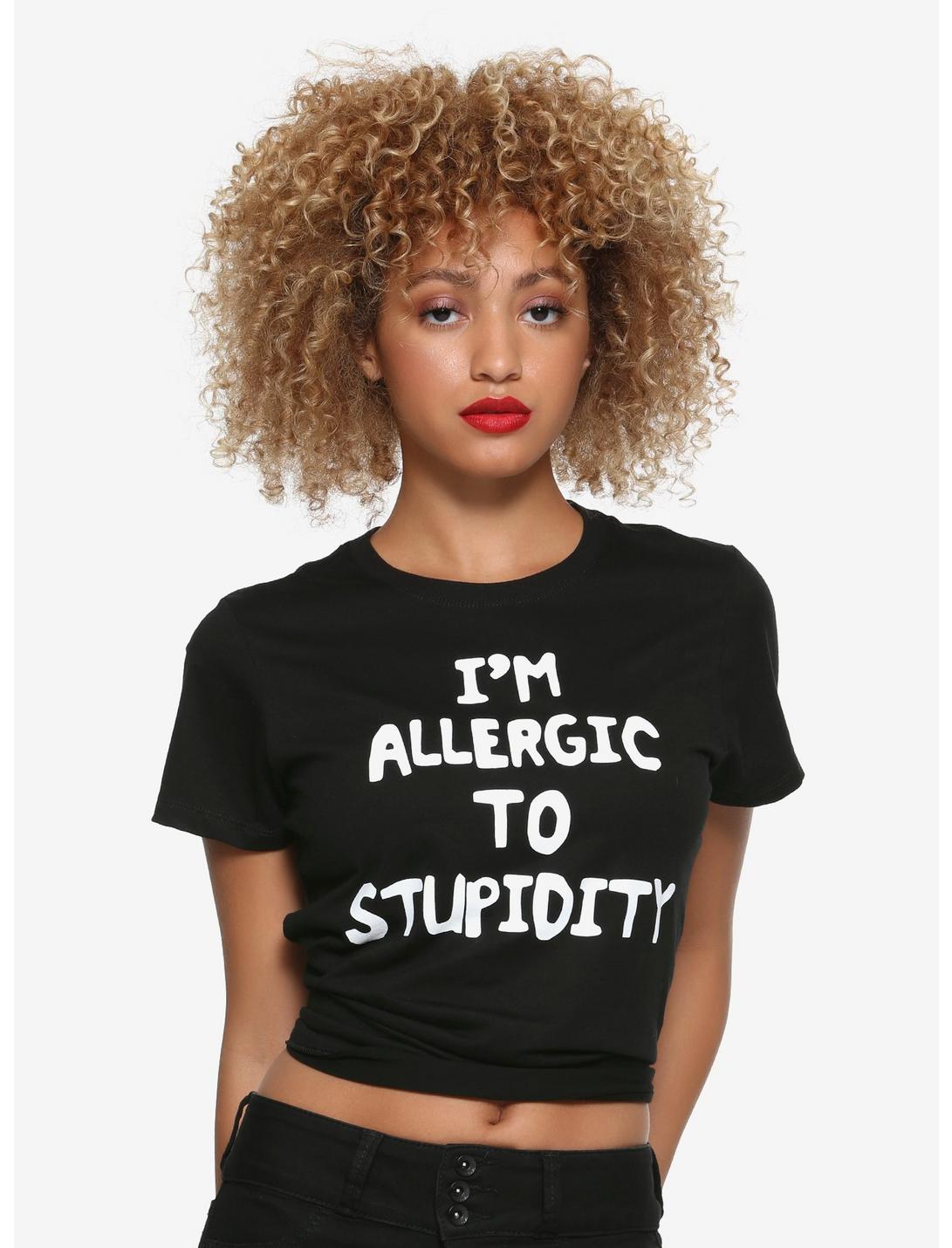 Allergic To Stupidity Girls T-Shirt, MULTI, hi-res