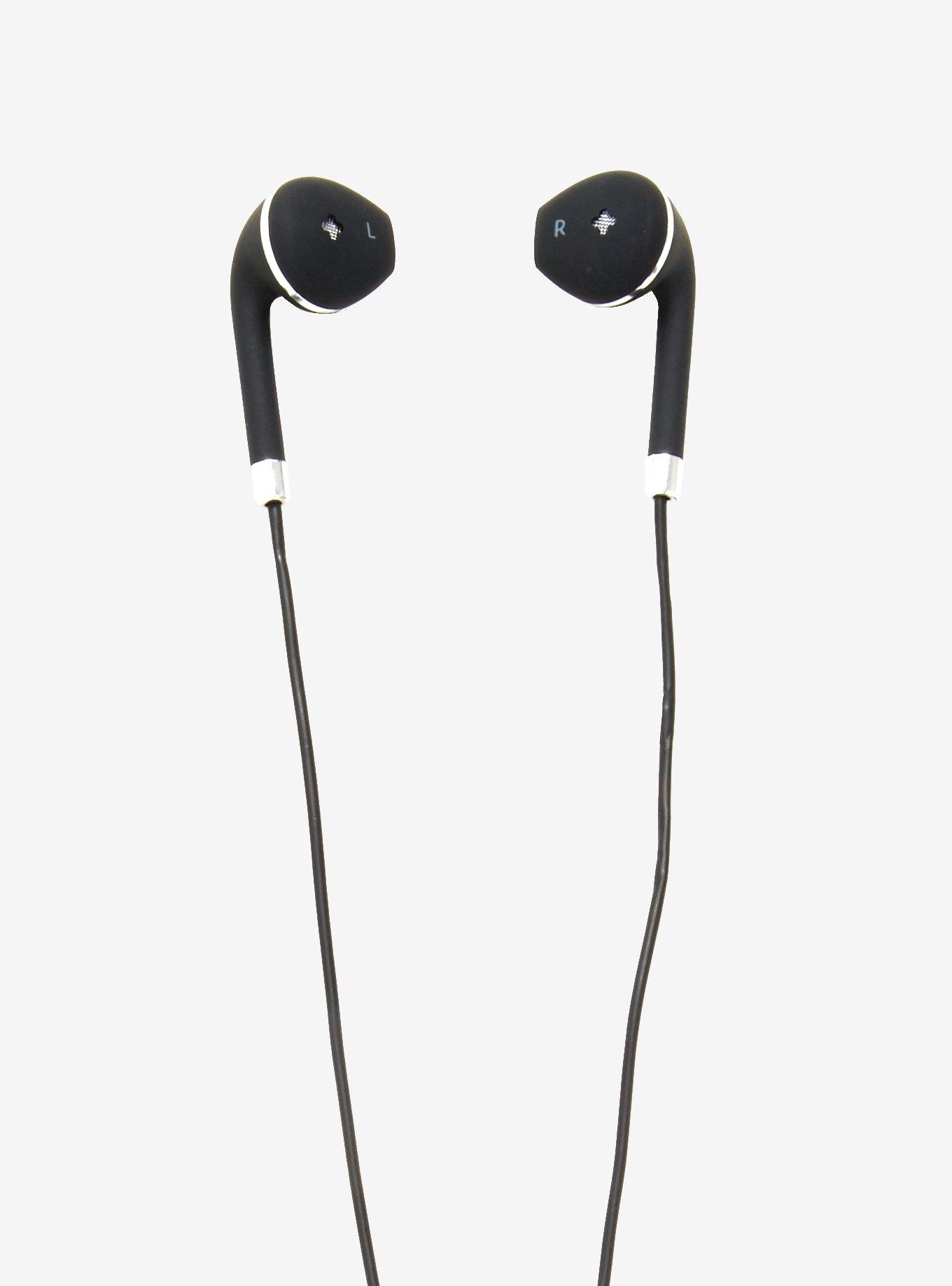 Matte Black & Silver Earbuds, , hi-res