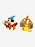 Disney Fantasia Sorcerer Mickey & Broom Enamel Pin Set - BoxLunch Exclusive, , hi-res