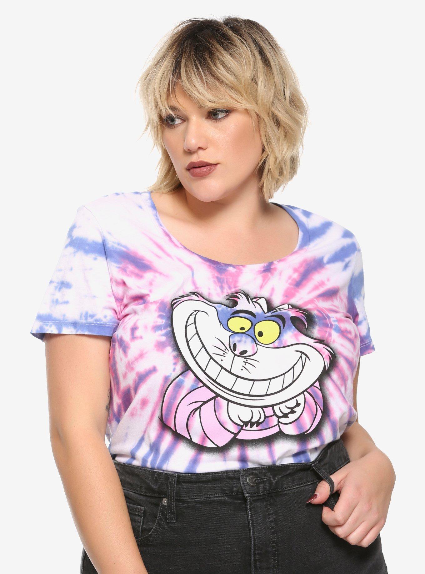 Disney Alice In Wonderland Cheshire Cat Tie Dye Girls T Shirt Plus Size Hot Topic