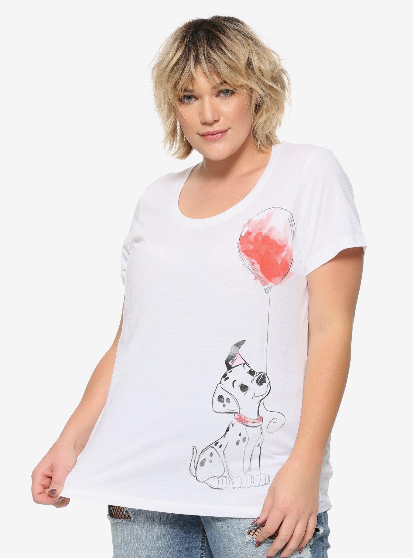 Disney 101 Dalmatians Balloon Puppy Girls T-Shirt Plus Size, RED, hi-res