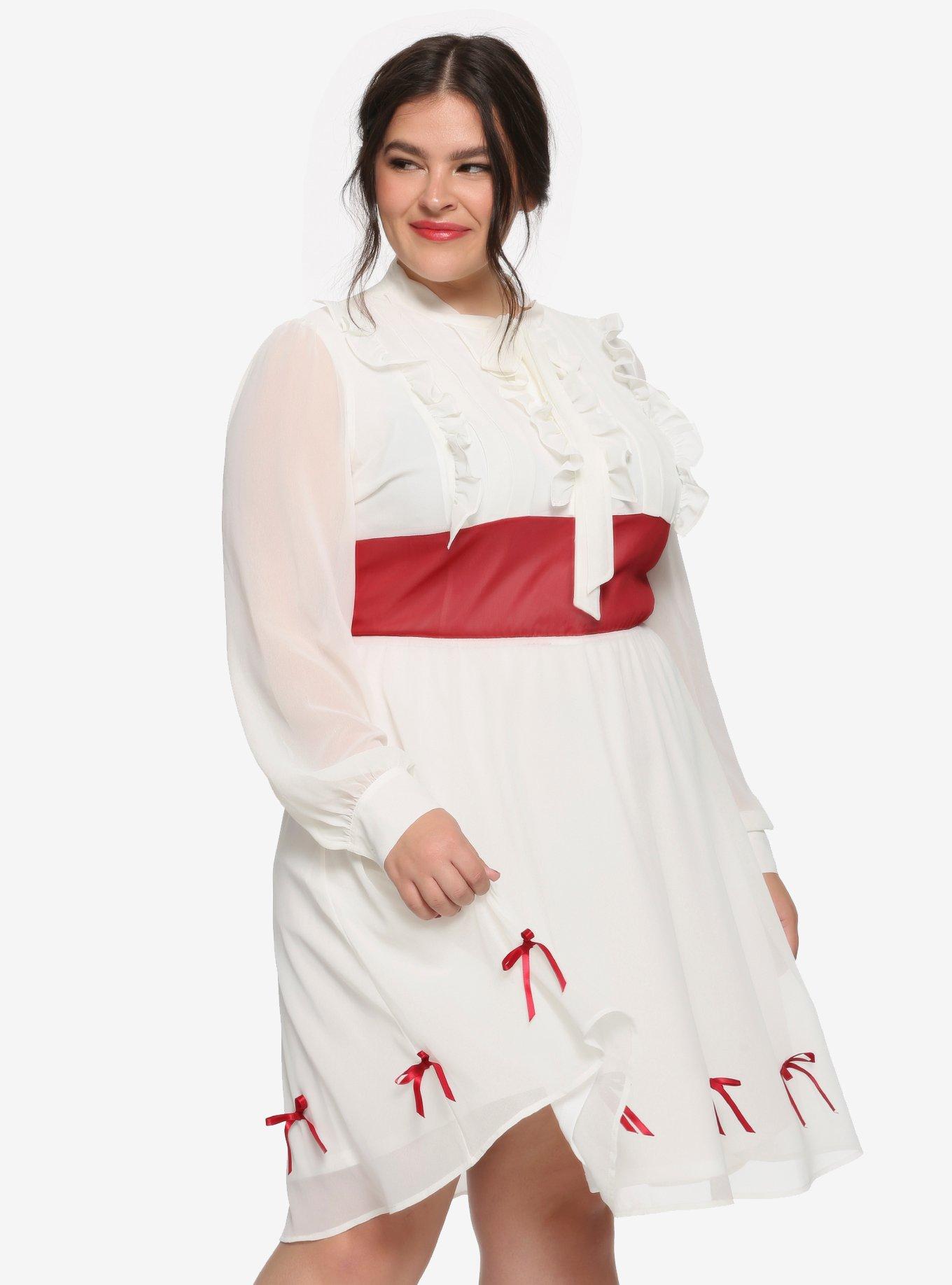 Her Universe Disney Mary Poppins Classic Chiffon Dress Plus Size, WHITE, hi-res