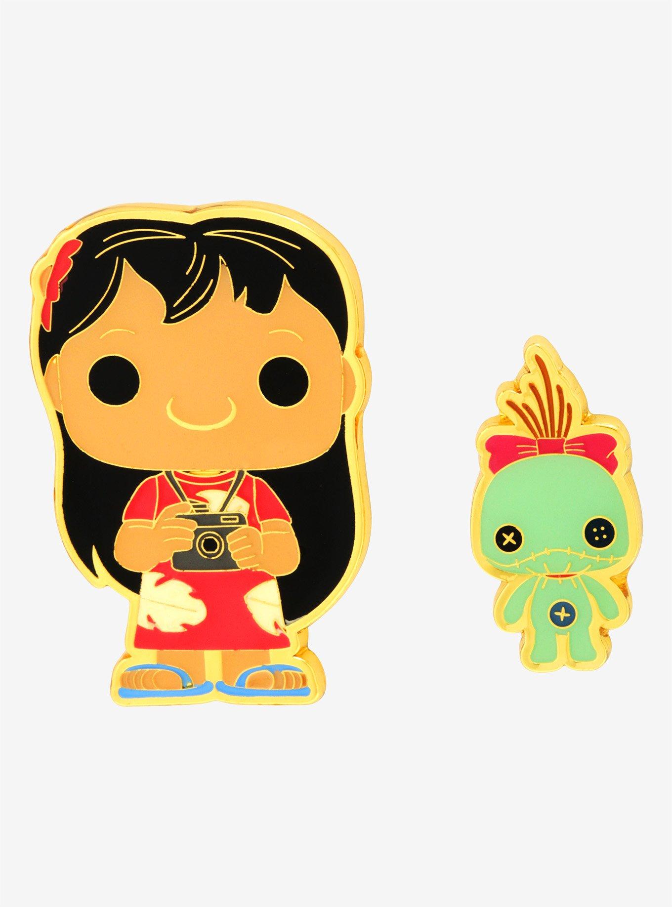 Funko Pop! Disney Lilo & Stitch Lilo & Scrump Enamel Pin Set - BoxLunch Exclusive, , hi-res