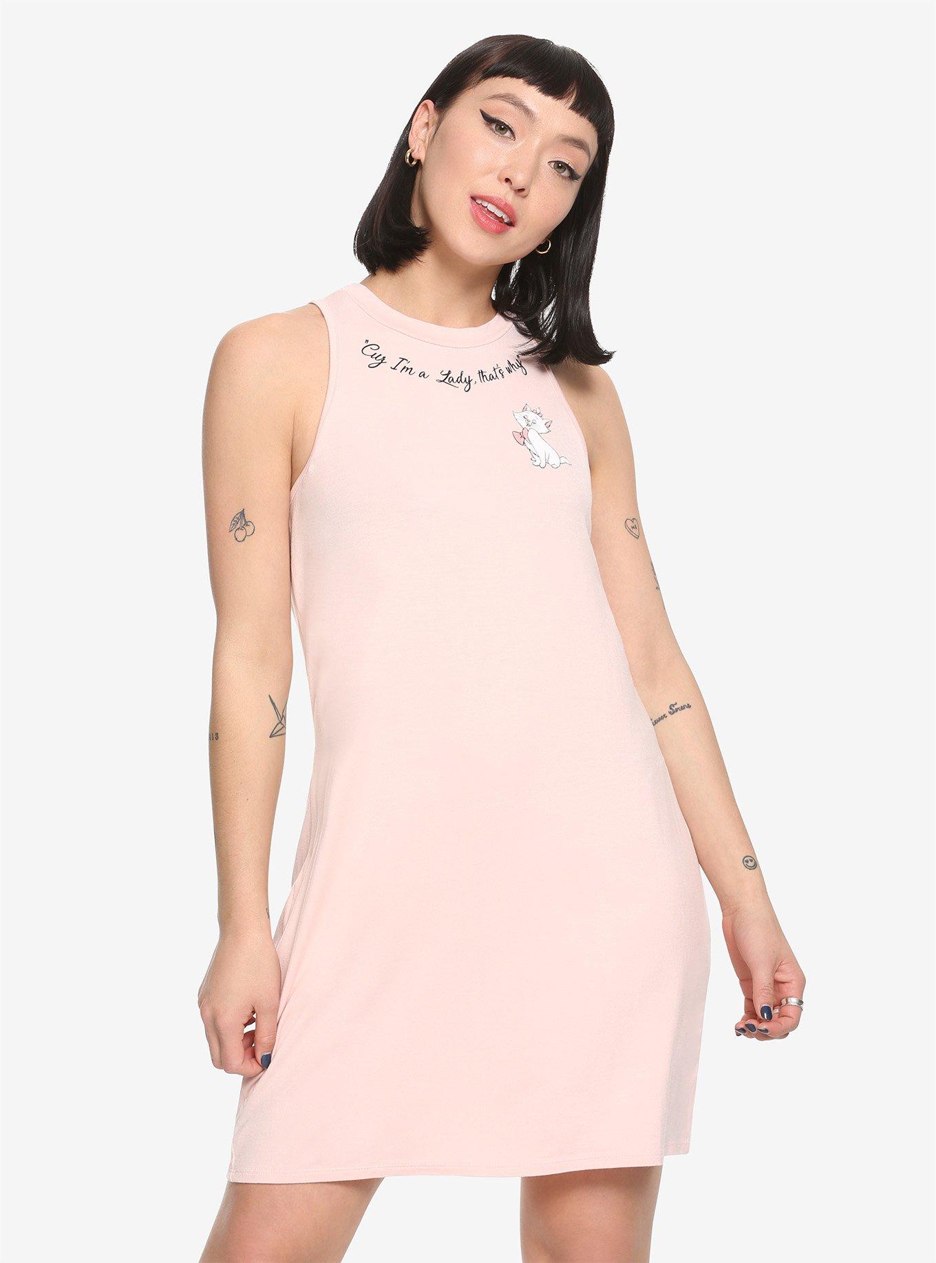 Disney The Aristocats Marie Mock Neck Dress, PINK, hi-res