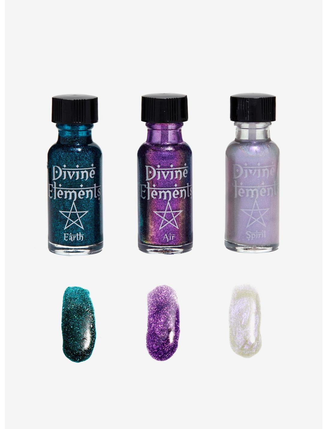 Divine Elements Earth Spirit Air Glitter Nail Polish Set, , hi-res