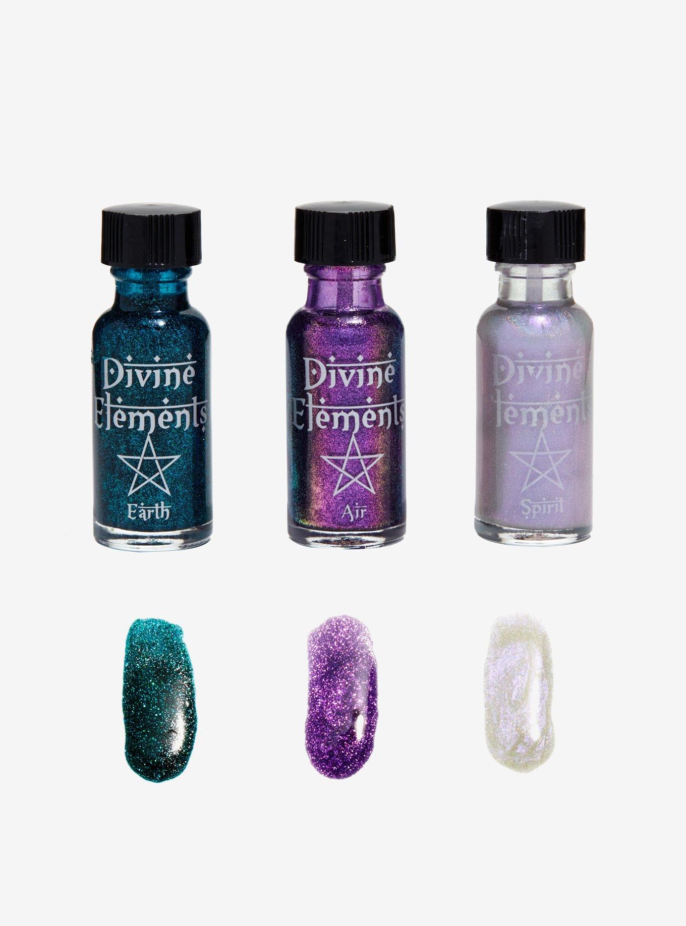 Divine Elements Earth Spirit Air Glitter Nail Polish Set, , hi-res