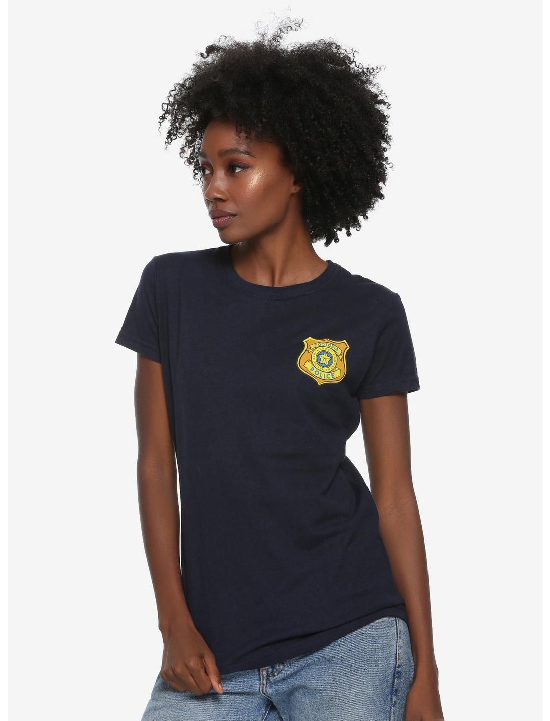 Disney Zootopia Police Badge Womens T-Shirt - BoxLunch Exclusive, BLUE, hi-res