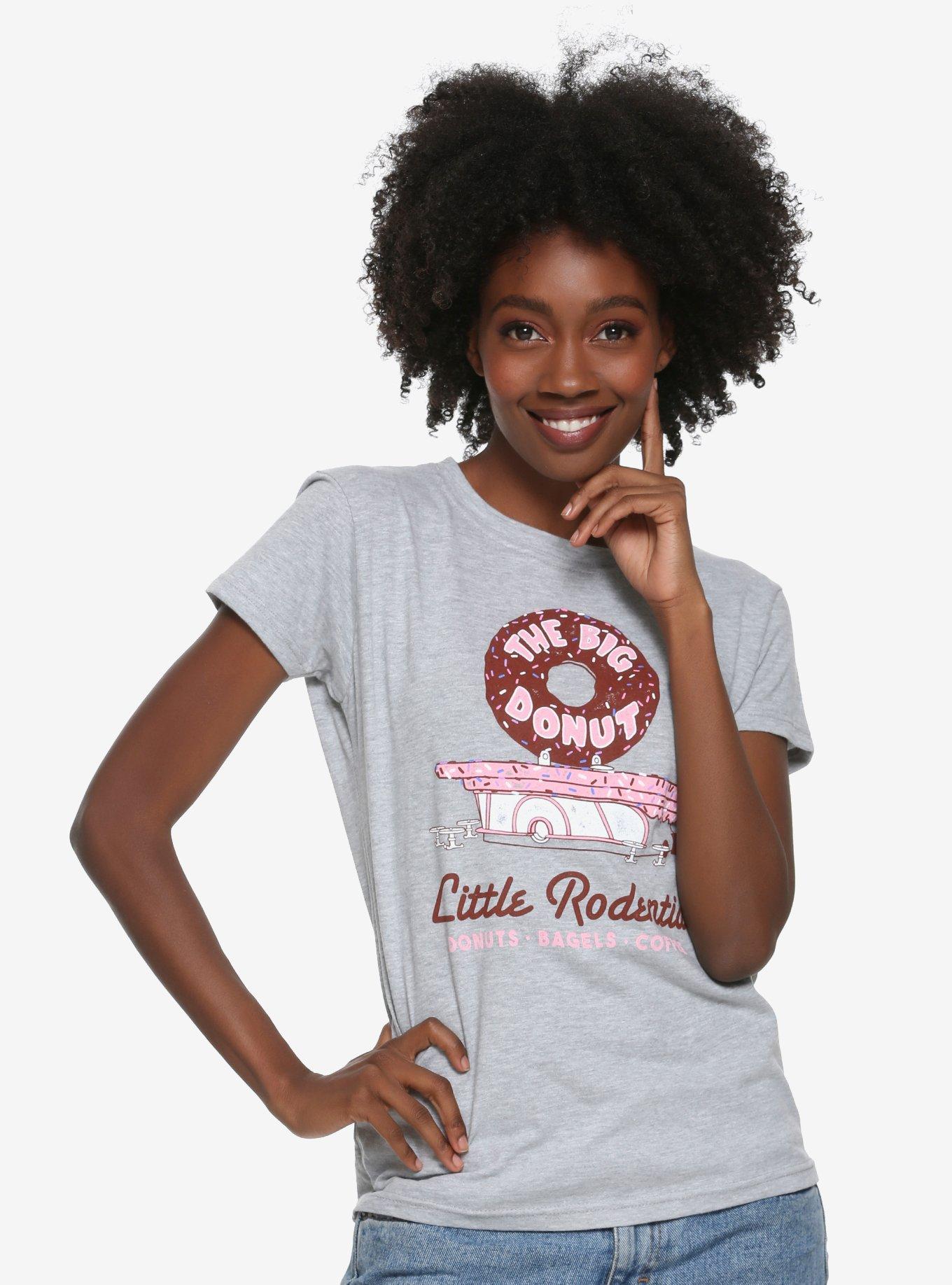 Disney Zootopia The Big Donut Womens T-Shirt - BoxLunch Exclusive, GREY, hi-res