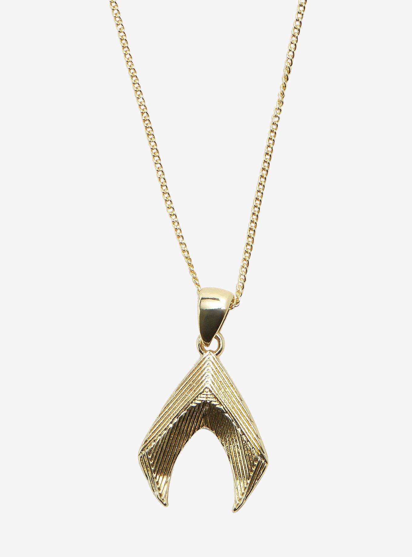 DC Comics Aquaman Logo Necklace, , hi-res