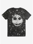 The Nightmare Before Christmas Jack Head Splatter T-Shirt, BLACK, hi-res