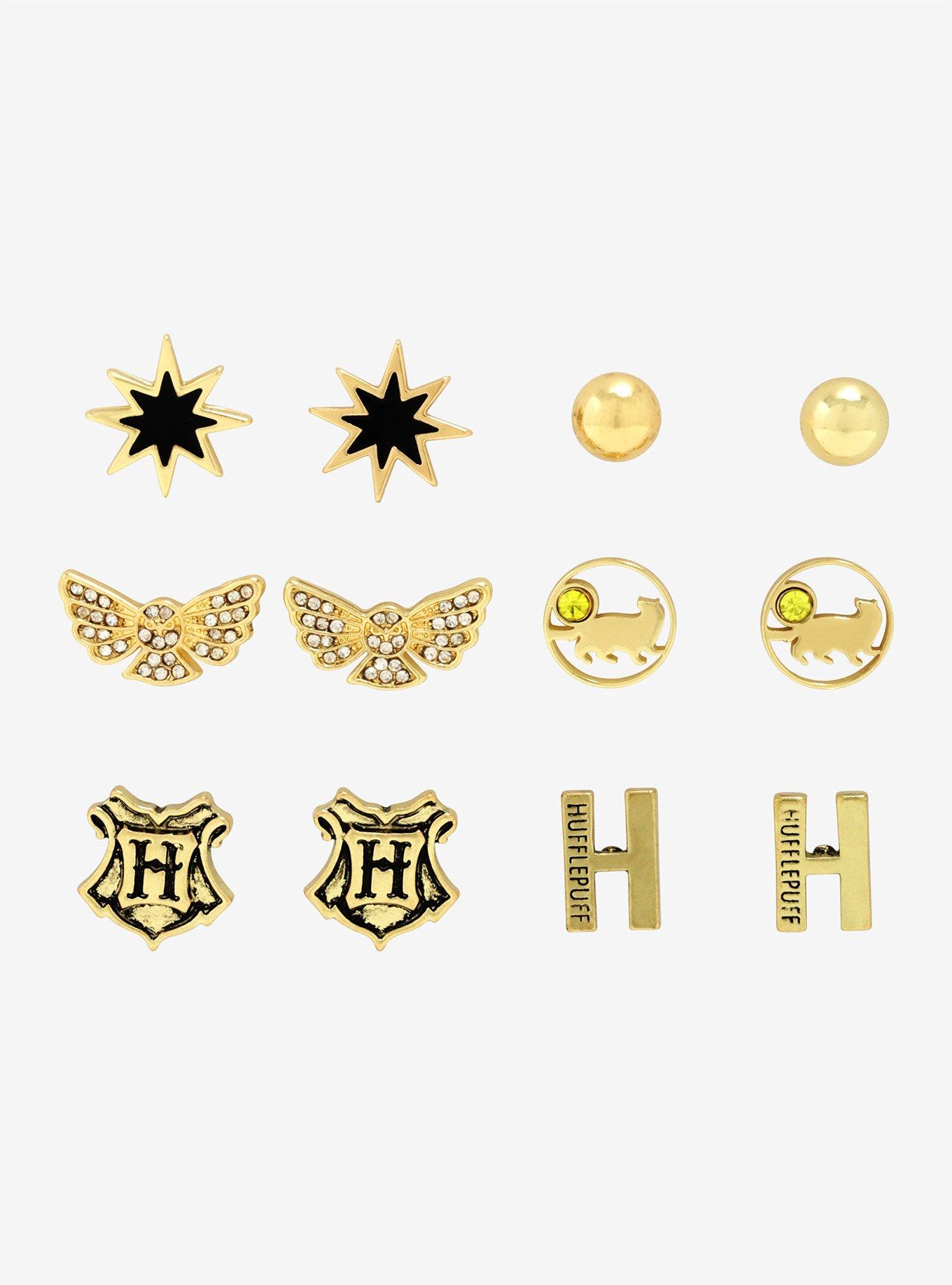 Harry Potter Hufflepuff Earrings Set, , hi-res