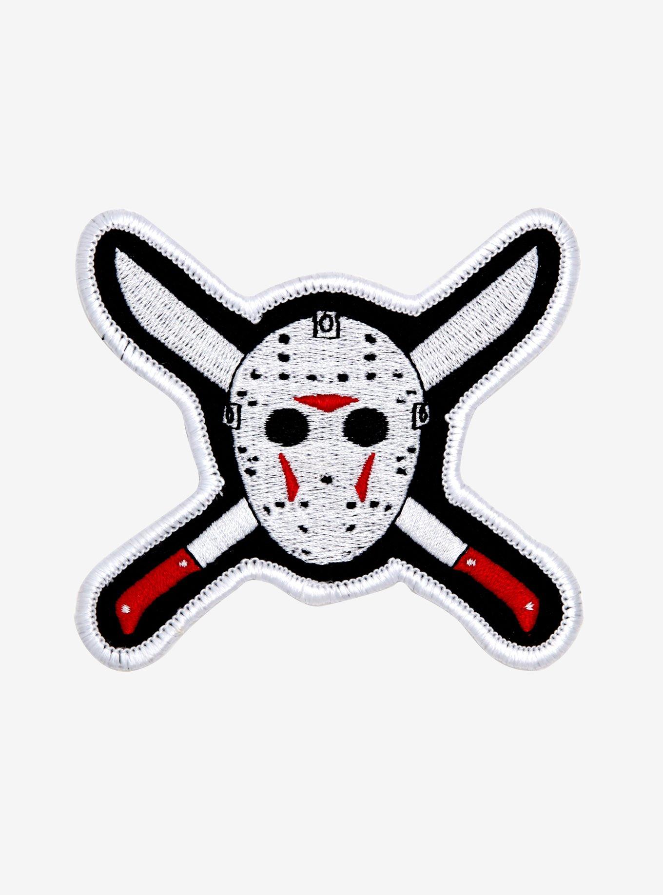 Friday the 13th Jason Face Crossed Machete Patch, , hi-res