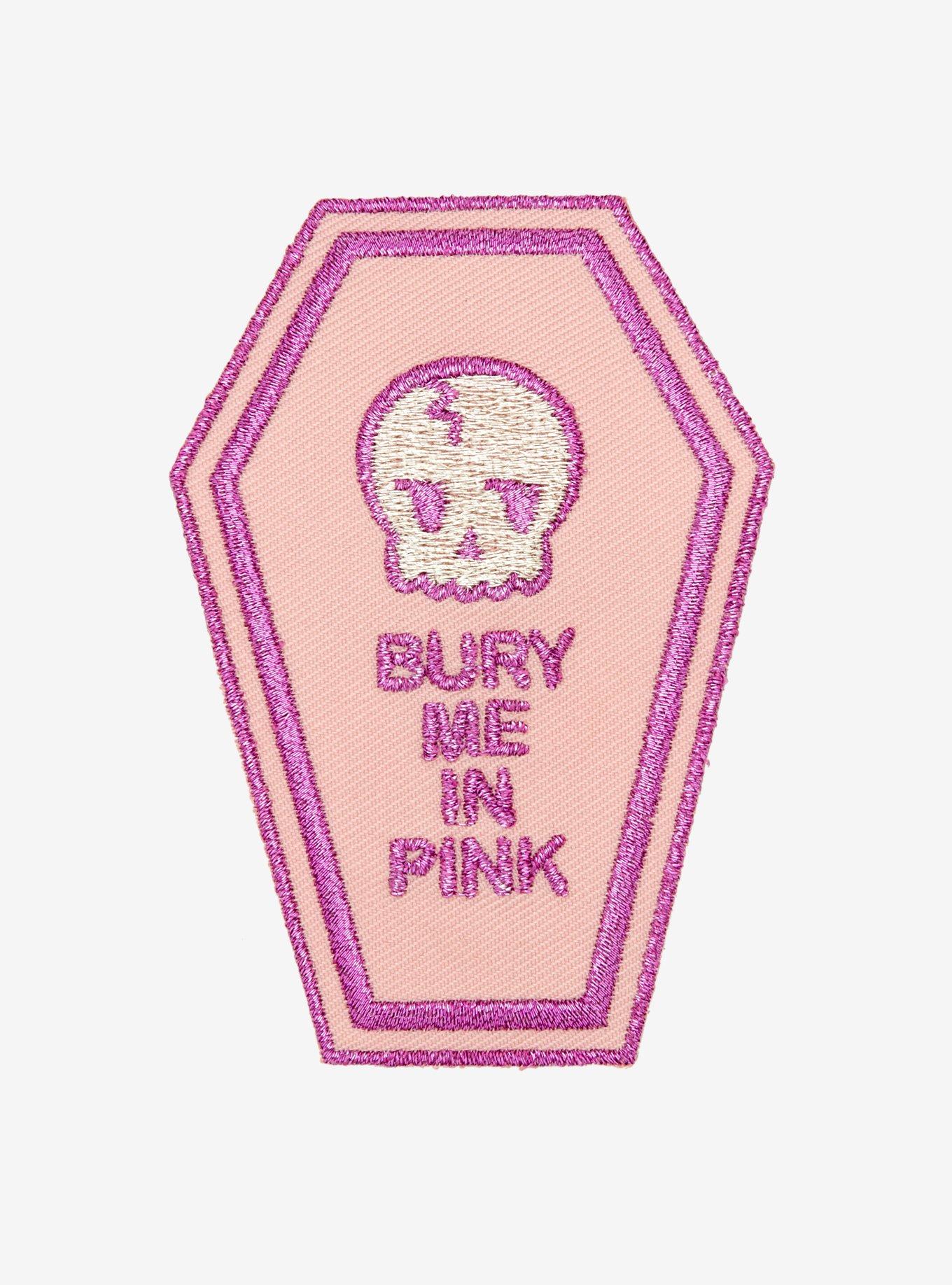 Bury Me In Pink Coffin Patch, , hi-res
