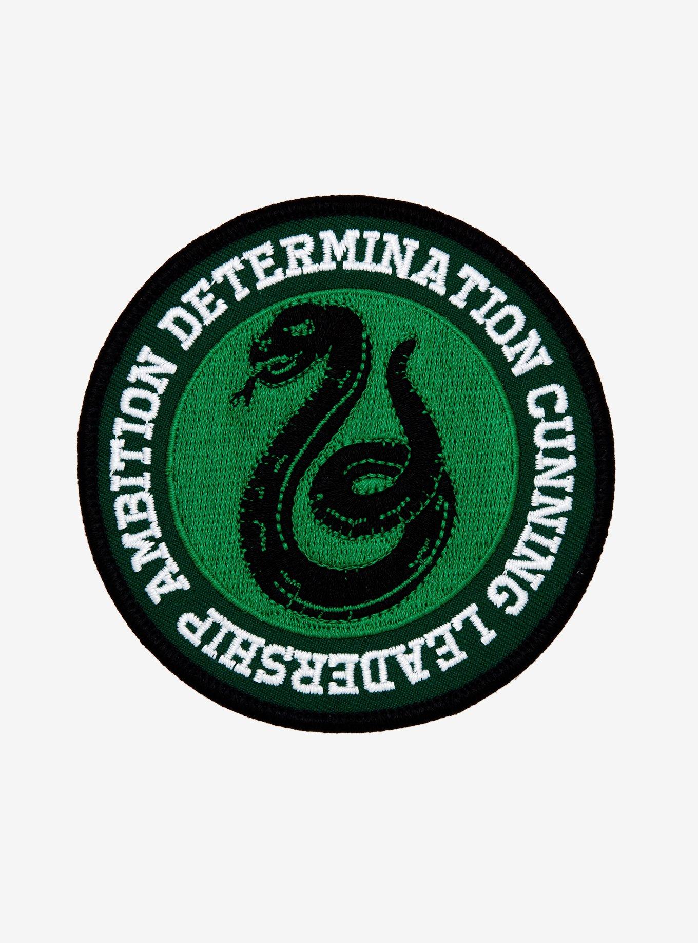 Harry Potter Slytherin House Green Black Hogwarts Patch Logo Backpack One Size Backpack Harry Potter Hogwarts Slytherin Laptop Backpack  main image 2