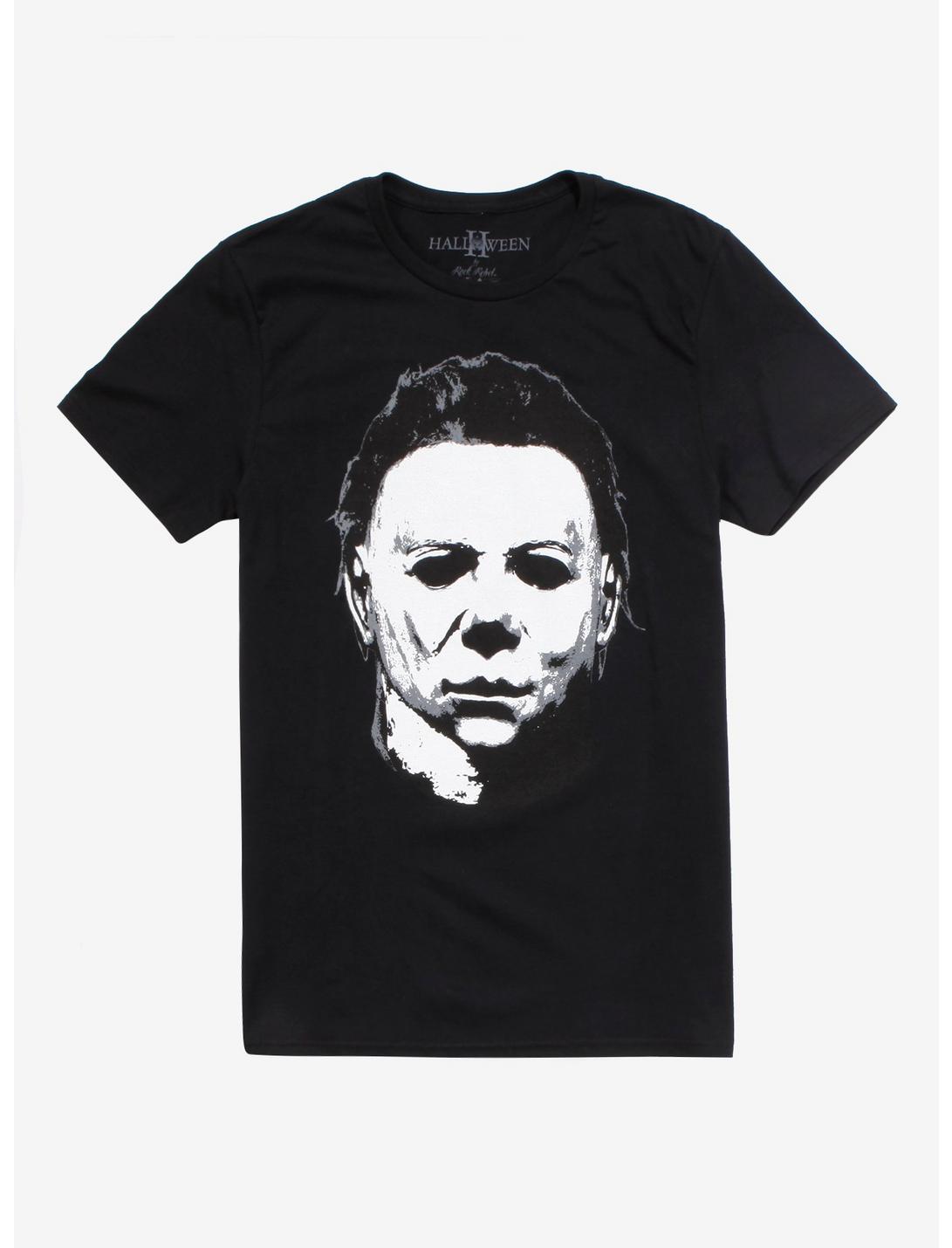 Rock Rebel Halloween Michael Myers Portrait T-Shirt, BLACK, hi-res