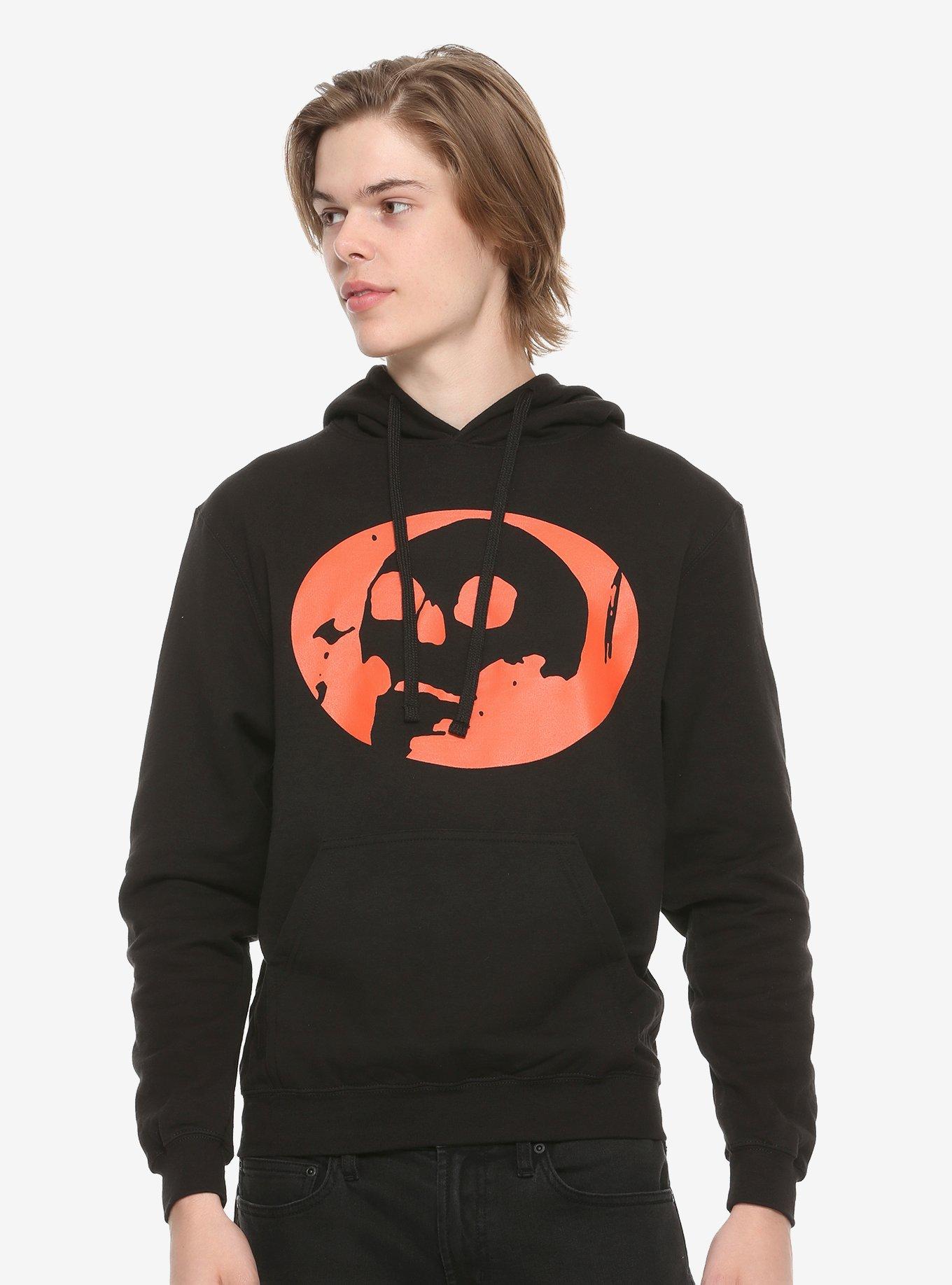 Gorillaz Red Skull Hoodie, BLACK, hi-res